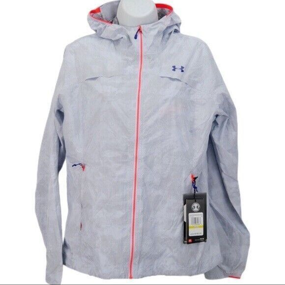 UNDER ARMOUR 1315122-706 UA Womens Sz XSmall Gray Scrambler Hiking Jacket $160+ - Picture 1 of 6